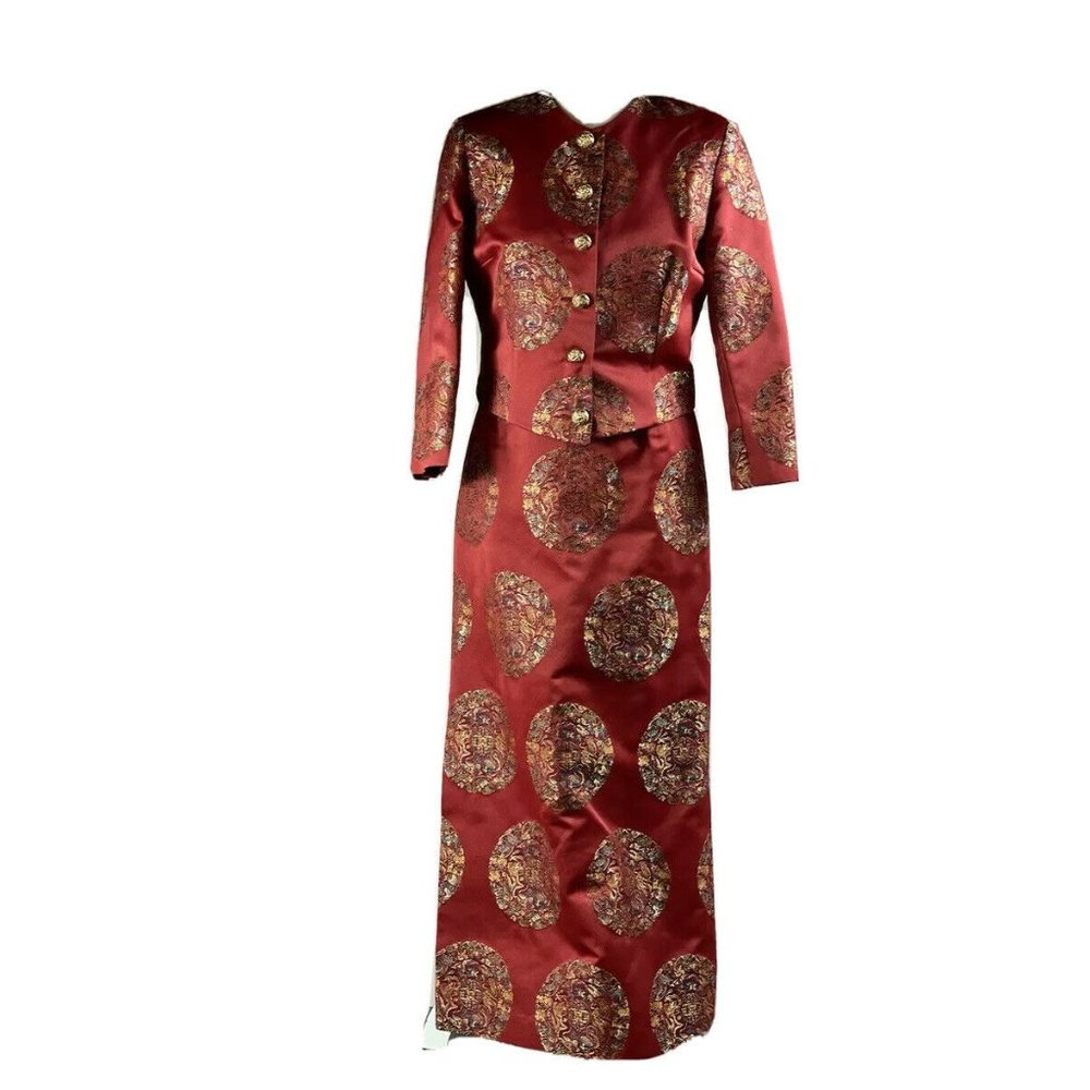 TAPP New York Womens Two Button Jacket  Long Skirt